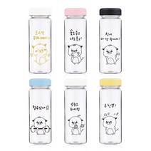 공감 일러스트보틀 클리어무지보틀 물병, 할 수 있다 / 하늘, 500ml