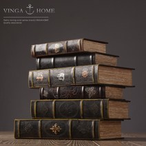 Vinga 앤틱 빈티지 고전 책모형 인테리어 소품 장식품 공예품, M5