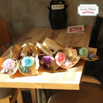 [러블리리본] 퀸장미비누 한송이꽃다발, 핑크