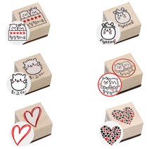 [포라트] 2000중형스탬프 - 종류선택 데코/팬시스탬프, PR97.하트1, 나무