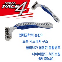 도루코 PACE4 4중날 휴대용 면도기, 5개, 4개입