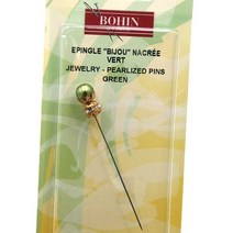 조이십자수 [BOHIN ]카운트핀 Jewelry -Pearl Pin 시침핀, Pearl Pin - Green-4318(26189), 1개