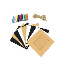 땡쓰몰 종이액자 SET, 흑백혼합(검정/흰색/크래프트)SET
