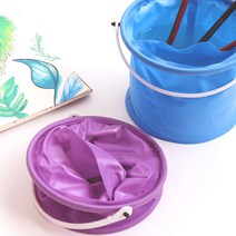 바오바론 접이식 물통 붓통 미술 준비물 물감 휴대 용이 그림 채색 칠 그리기 도구 투명스티커 증정, (색상랜덤)