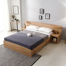 미코퍼니처 루멘 스탠다드 서랍형 침대+본넬 매트리스, 오크
