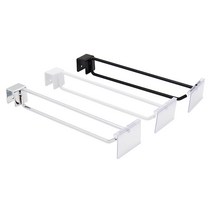 위드금창 각파이프20X30 이중후크벽선반 가격표시 이선 각후크, 화이트, 400mm