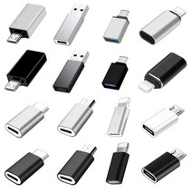 YB글로벌 여러가지젠더 애플8핀 5핀 C타입 USB3.0 OTG 마이크로 라이트닝 8핀 변환젠더, 제품4: C타입(암)-마이크로5핀(수)블랙, 1개
