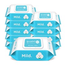 한예지 휴마일드 다용도 물티슈 캡형, 100매, 10팩