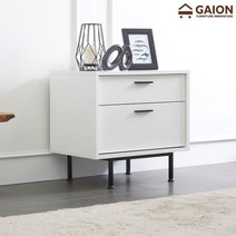 가이온 티크 600 2단 거실장 진열장, 화이트