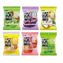 오리히로 곤약젤리 파우치 1박스(12봉지) 8가지 맛, 복숭아 (6개입) x 4봉지+배 (6개입) x 4봉지, 키위 (6개입) x 4봉지