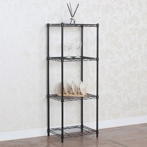 450 다용도 메탈 선반 4단, 블랙(454)