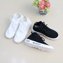 딸기언니 레이스업 삭스스니커즈 2color 블랙 화이트