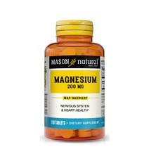 매이슨네츄럴스 마그네슘 200mg 무설탕 타블렛, 100개입, 1개, 100정