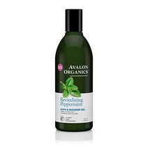아발론오가닉스 리바이탈라이징 페퍼민트 배스 & 샤워 젤, 355ml, 1개