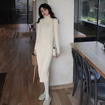 떳다그녀 슈플레 폴라 니트 원피스