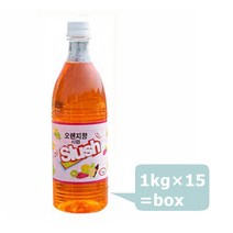 슬러시원액 오렌지맛 1박스(1kg 15병) 한국이안스 정품, 단품, 1kg, 1개