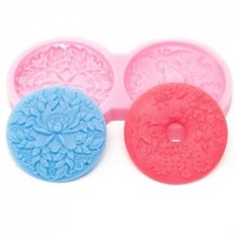 수제몰드 연꽃 봉황 원형 2구