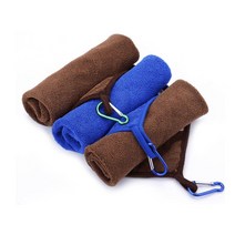 무한비투 극세사 다용도 타월 수건 낚시 등산 골프, 카라비너타월-블루, 1개