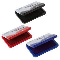 화신공업 스탬프 잉크 패드 검정 빨강 파랑, 1개