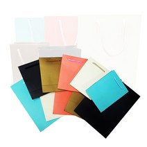 바미샵 무지 종이쇼핑백 두꺼운아트지 다양한컬러 선물포장, 블랙(소), 1개