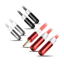 칼론 고급형 스테레오 케이블 연장선 잭 AUX 이어폰 이어셋, 화이트, 칼론 APC-A06 고급형 스테레오 칼국수 커플 Y잭케이블 화이트