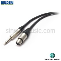 벨덴 YJ NC3FXX-NP3X 오디오케이블 NEUTRIK커넥터 XLR(Female)-6.3mm(TRS)타입 2미터