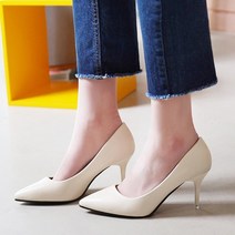 드레시백 에바 스틸레토 심플 데일리 정장 펌프스 힐 슈즈 7.5cm
