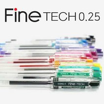 동아연필 파인테크 0.25mm 중성펜 베스트셀러, 파인테크0.25mm 45-초록