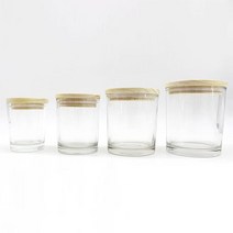 캔들용기 기본용기 + 심플우드캡 [ 7OZ 투명 ]