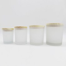 캔들용기 기본용기 + 심플우드캡 [ 3OZ 불투명 ]