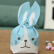 땡쓰몰 토끼봉투 캐릭터포장비닐 보자기포장, 2.토끼봉투L(17*29)/05.블루토끼, 50매