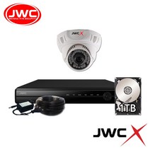 JWC네트웍스 CCTV카메라 고화질 X시리즈 패키지세트, CCTV카메라 고화질 패키지 세트 X시리즈(돔1)