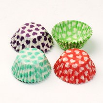 달곰베이킹 초콜릿유산지컵 하트4종(28mm), 하트4종