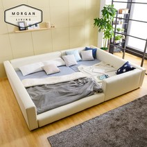 모건리빙 BEST 보니타 저상형 패밀리침대, 04_보니타 둥지형 프레임 SS+SS(화이트)