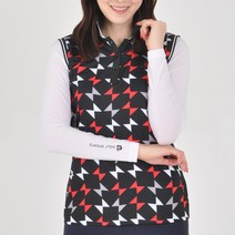 BMU UD-1 나비 카라 레이어드 식 긴팔 조끼 붙은 티셔츠 예쁜 여성 골프 웨어