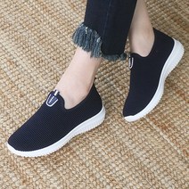 4cm 스판 매쉬 여성슬립온 스니커즈 단화 운동화 기벼운신발 슈즈 ka-6838