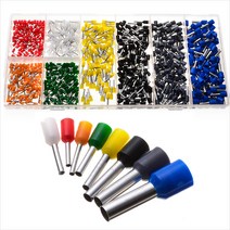 800PCS 페럴 단자 모음 22-10 AWG 핀홀 단자