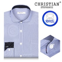 에이폴켄 [잔스트라이프]와이드 카라 긴팔 와이셔츠 95~130_CT-61BL_CT-62GR
