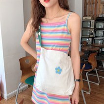 원더씨 꽃패치 캔버스 에코백 크로스백