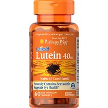 Puritans Pride 퓨리탄프라이드 루테인 Lutein 40 Mg with Zeaxanthin 60정, 1개