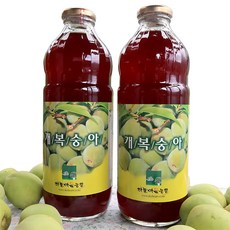 야생 토종 개복숭아 발효액 액기스 효소 원액 청 5년숙성 1000ml, 1L, 2개