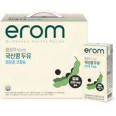 이롬 황성주 국산콩 검은콩 고칼슘 두유, 190ml, 20개