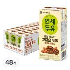 연세우유 뼈를 생각한 고칼슘 두유 호두 & 아몬드, 180ml, 48개