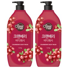 샤워메이트 크랜베리 바디워시, 1200g, 2개