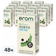 이롬 황성주 국산콩 검은콩 고칼슘 두유, 190ml, 48개