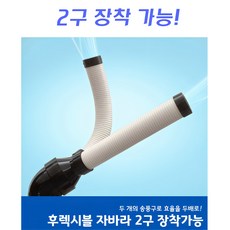 1구 코끼리 에어컨 이동식 에어컨 주방용 업소용 야외 캠핑용 에어컨 2구 3구, 화이트블루(WB), 2구 자바라(1구전용)