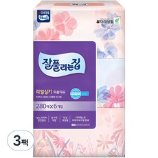 잘풀리는집 리얼실키 미용티슈 2겹, 280매입, 18개