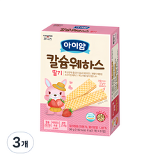 일동후디스 아이얌 칼슘웨하스, 딸기, 36g, 3개 - 아이얌