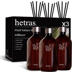 헤트라스 프리미엄 디퓨저, 블랙 체리, 500ml, 3개