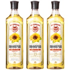 해표 해바라기유, 900ml, 3개